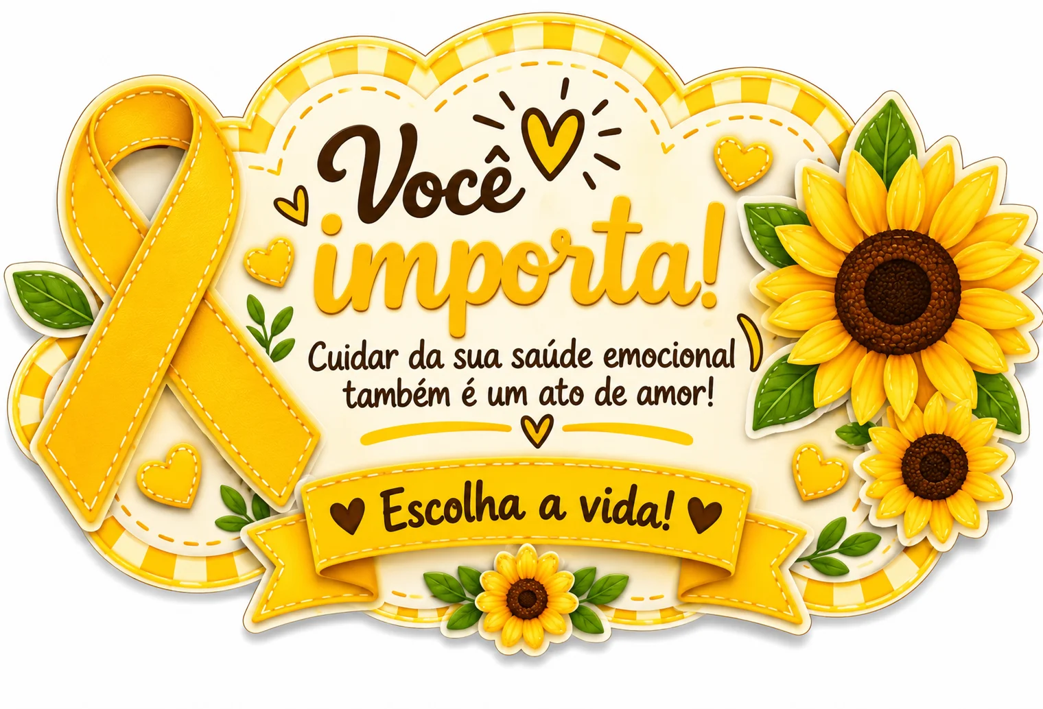 Cesta Setembro Amarelo – Pequenos gestos fazem grandes diferenças! 💛 — amostra 2: ✨ Plaquinhas e mensagens motivacionais