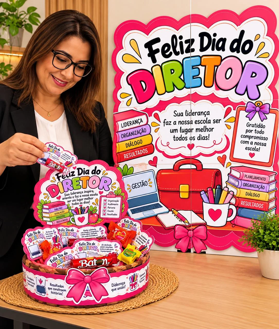 Cestinha de Lembrancinhas – Feliz Dia do Diretor! 🎁 — capa do material