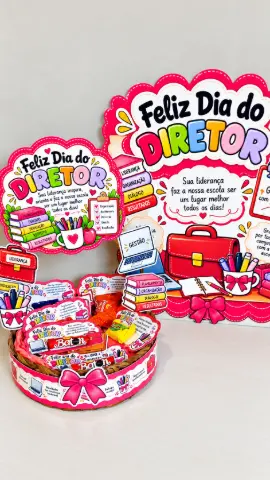 Cestinha Personalizada do Diretor — amostra 2: 💖 Demonstre reconhecimento por quem faz a diferença na escola! Uma cestinha…