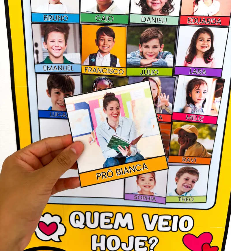 Chamadinha com Foto em Formato de Ônibus para Imprimir — amostra 3: Como usar na rotina escolar