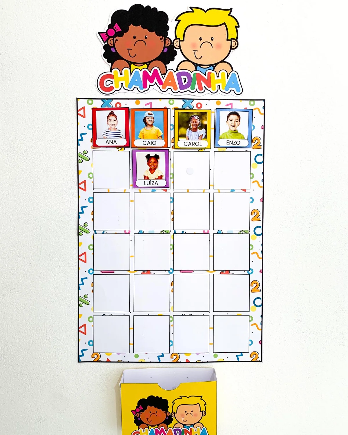 Chamadinha com foto – Material Pedagógico — amostra 4: Nossa chamadinha de parede deixa a rotina mais interativa e organizada Chamadinha com foto – Material Pedagógico — amostra 4: Nossa chamadinha de parede deixa a rotina mais interativa e organizada