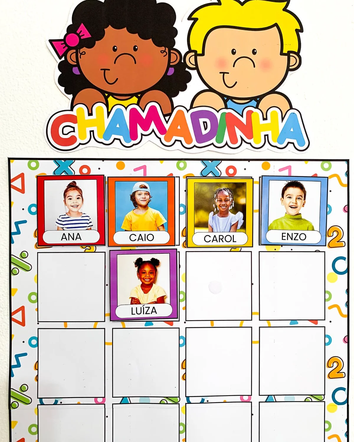 Chamadinha com foto – Material Pedagógico — Alfabetização para Educação Infantil: Nossa chamadinha de parede deixa a rotina…
