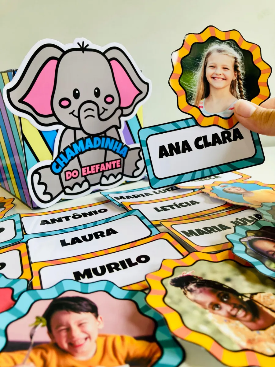 Chamadinha do Elefante: Recurso Lúdico e Interativo para Educação Infantil — amostra 2: Transforme a chamadinha da sua…