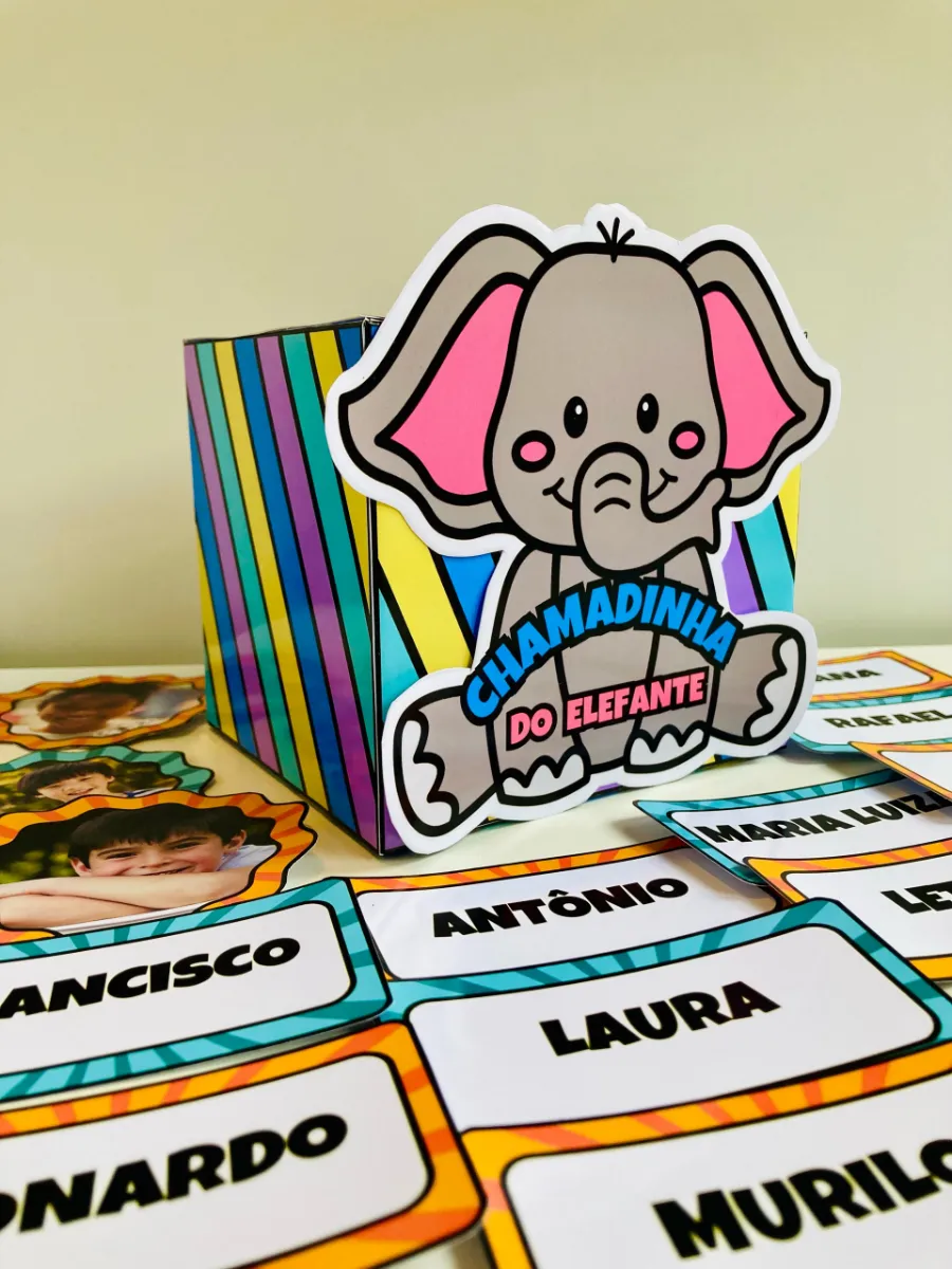 Chamadinha do Elefante: Recurso Lúdico e Interativo para Educação Infantil — amostra 3: Transforme a chamadinha da sua…