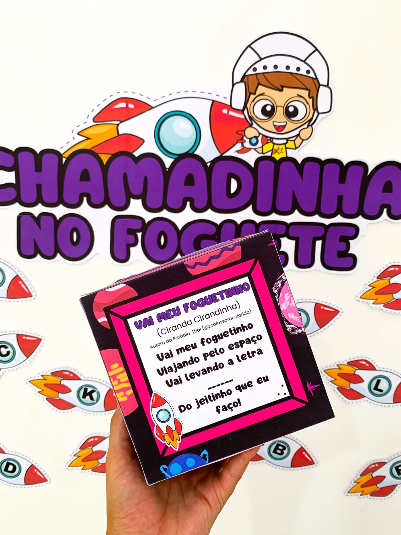 Chamadinha do foguete — amostra 3: Chamadinha Musical Que letrinha o foguete carrega hoje