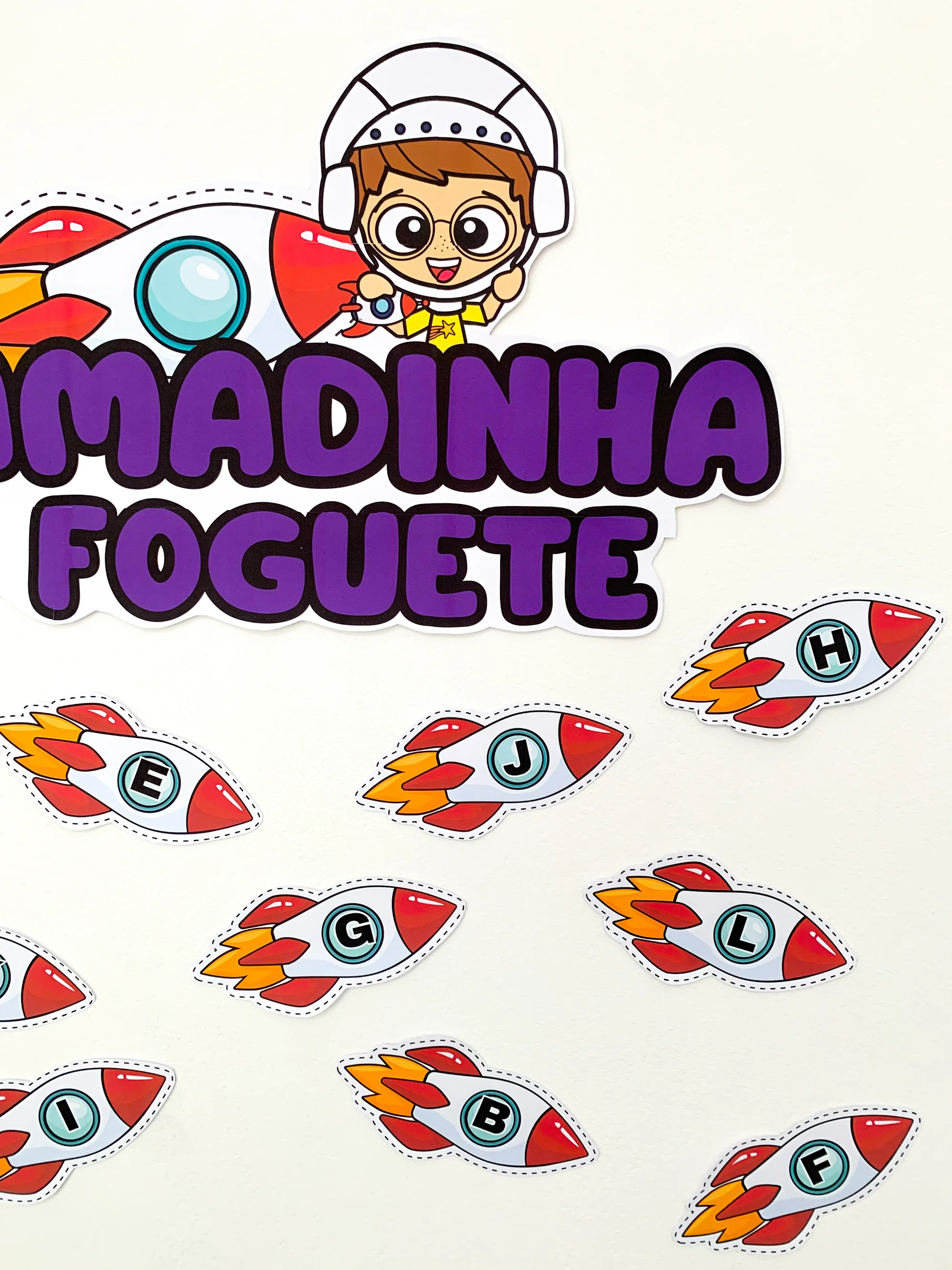 Chamadinha Musical em PDF para Educação Infantil e Anos Iniciais — amostra 4: Que letrinha o foguete carrega hoje