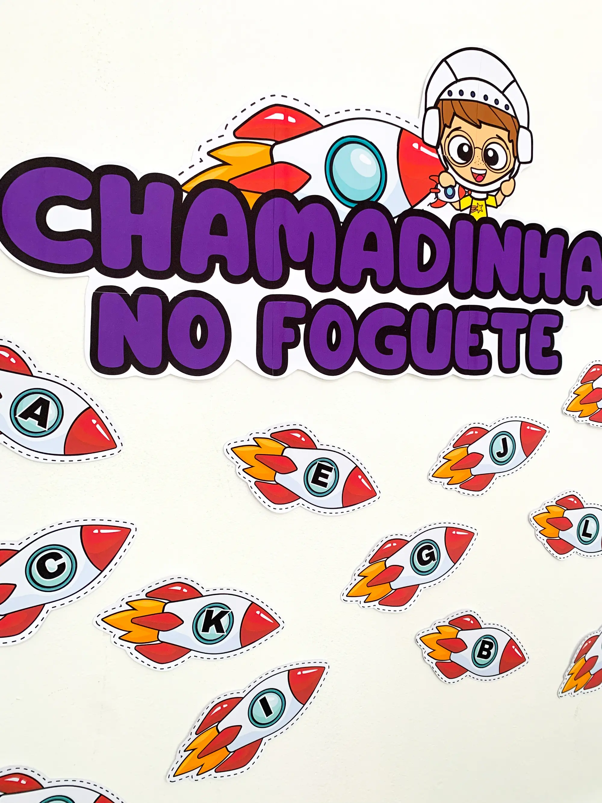 Chamadinha Musical em PDF para Educação Infantil e Anos Iniciais — amostra 6: Que letrinha o foguete carrega hoje
