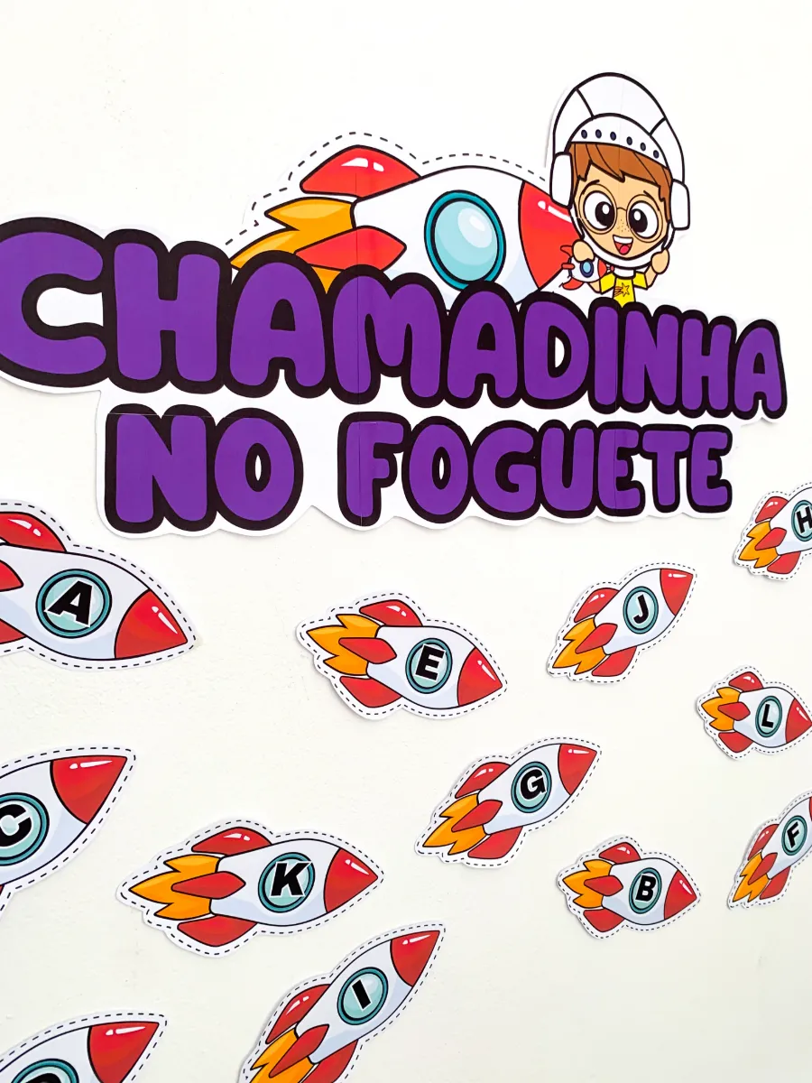 Chamadinha Musical em PDF para Educação Infantil e Anos Iniciais — amostra 2: Que letrinha o foguete carrega hoje