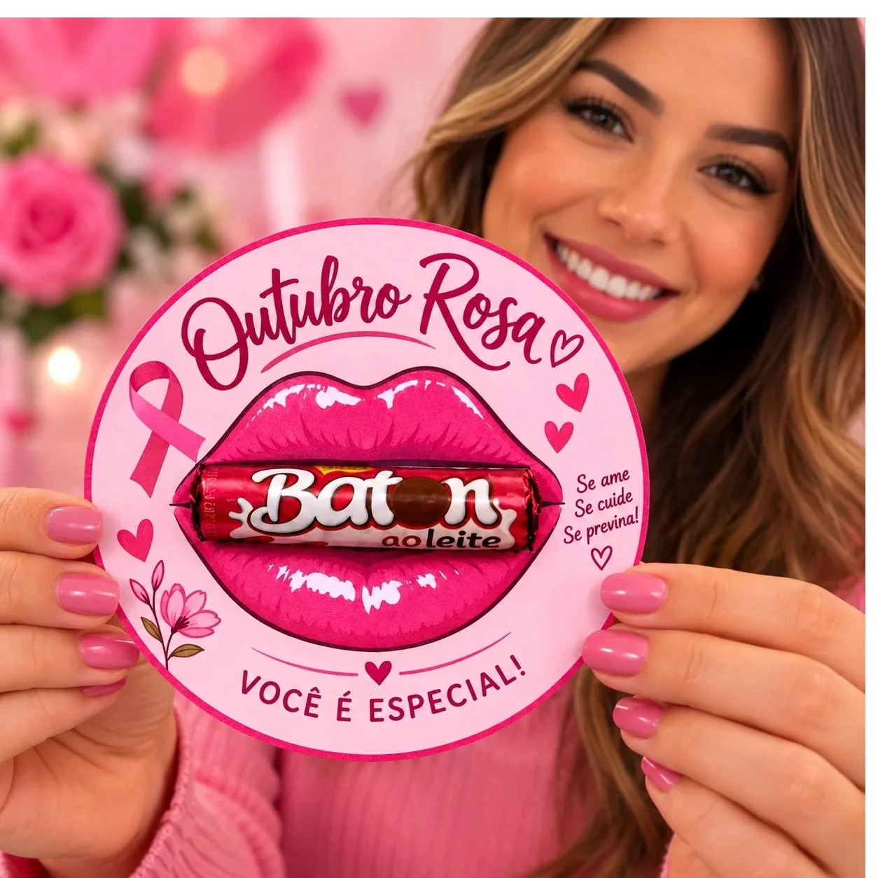 Chaveiro e Lembrancinha Escolar Outubro Rosa – Arquivo para Imprimir! — amostra 3: Uma lembrancinha criativa e acessível…
