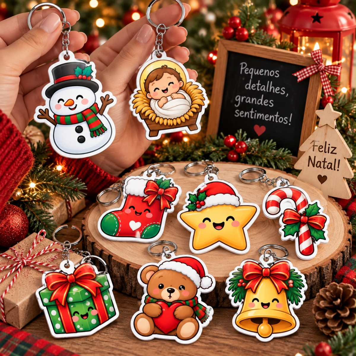 Chaveiro Natal — Datas comemorativas para Todas as séries: 🎄✨ CHAVEIRINHOS DE NATAL ✨🎄