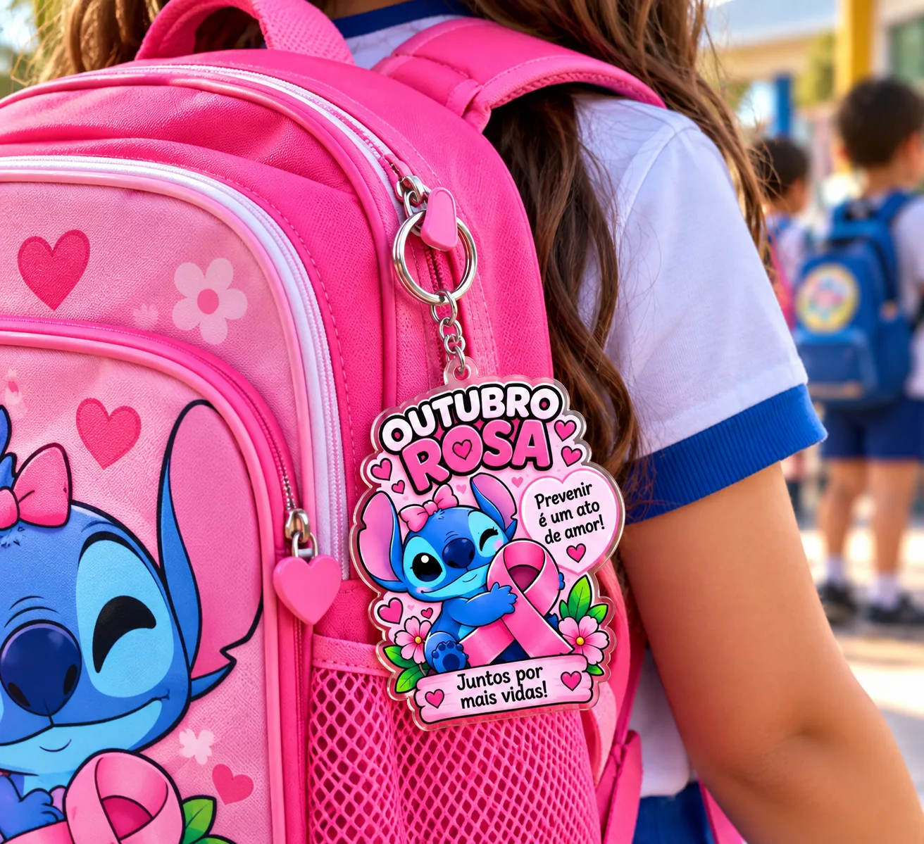 CHAVEIRO OUTUBRO ROSA – STITCH Um mimo lindo e especial — amostra 1: 💗 Um mimo lindo e especial para trabalhar o Outubro…