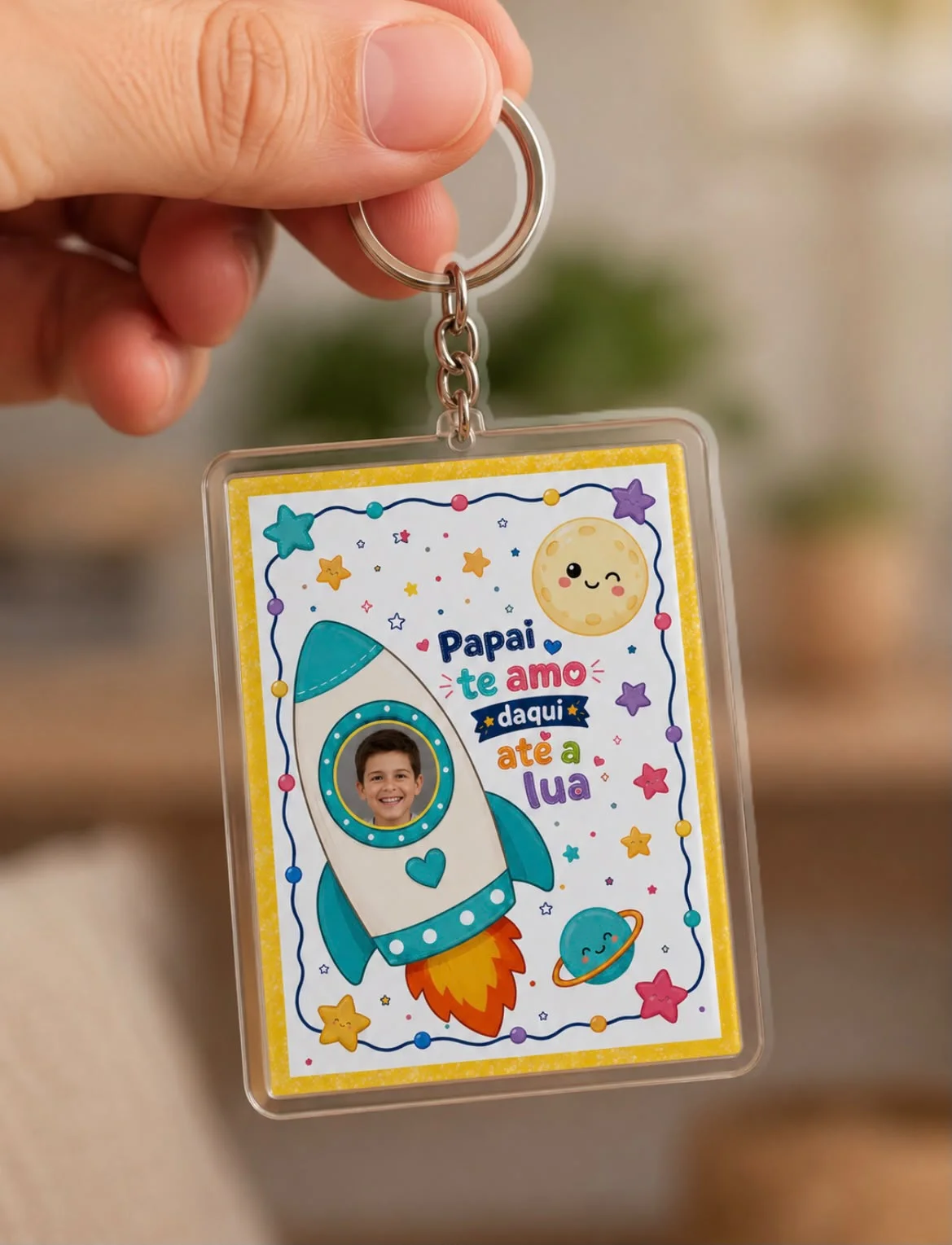 Chaveiro Personalizado – Papai, Te Amo Daqui Até a Lua — Atividades para Educação Infantil: Chaveiro Personalizado – Papai,…