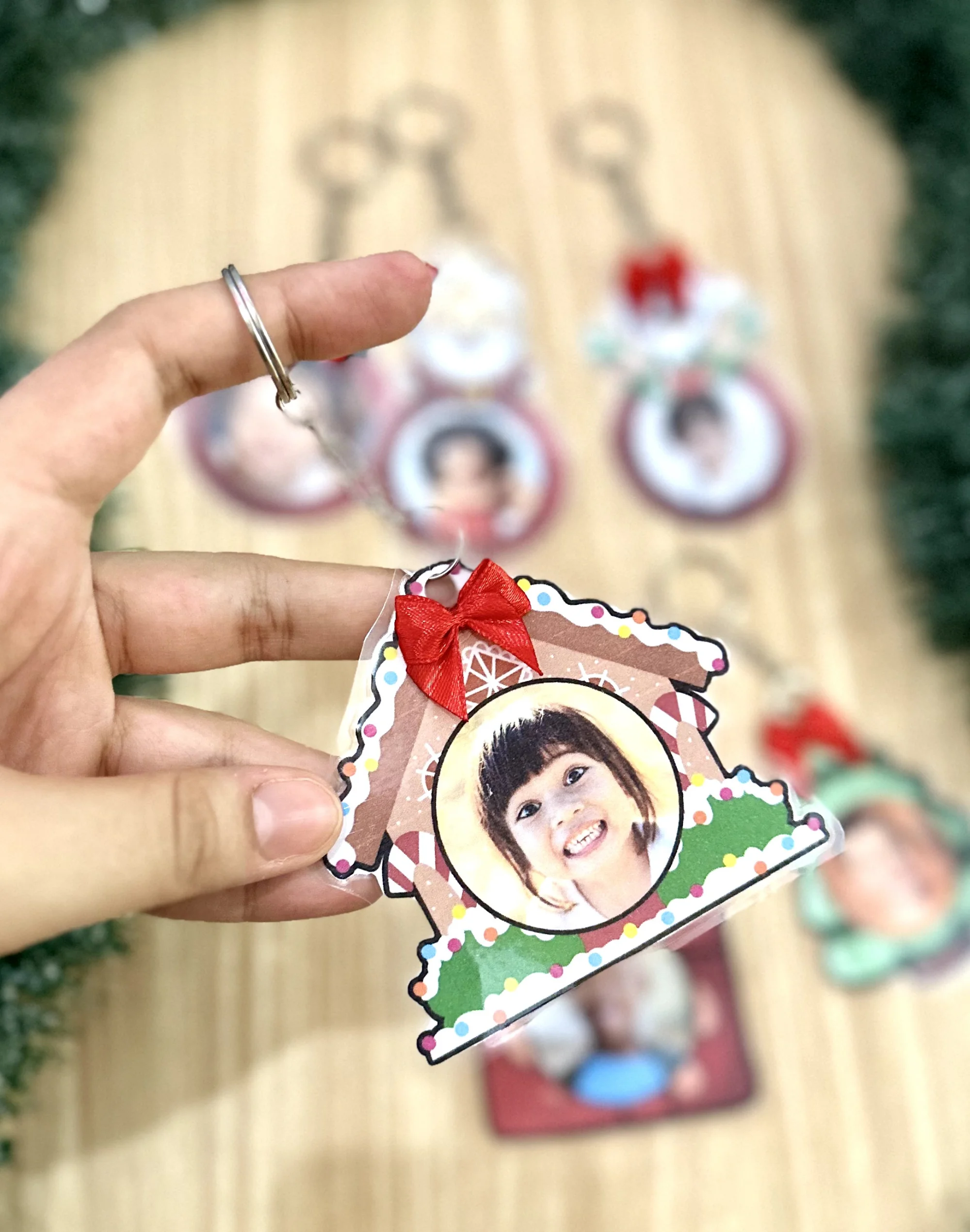 Chaveiros de Natal com Foto – 6 Modelos para Imprimir — amostra 1: O que está incluso