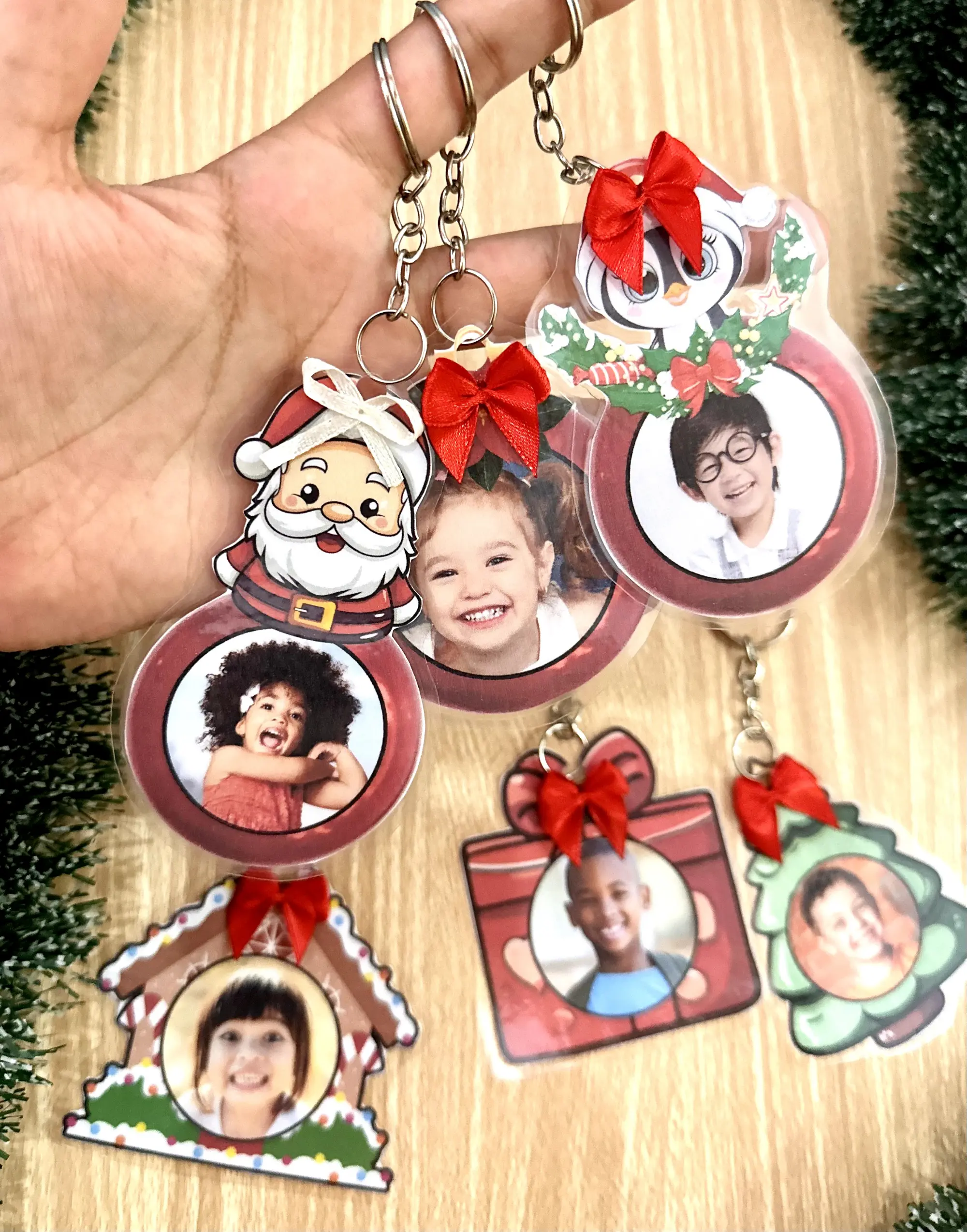 Chaveiros de Natal com Foto – 6 Modelos para Imprimir — amostra 4: Formato e impressão