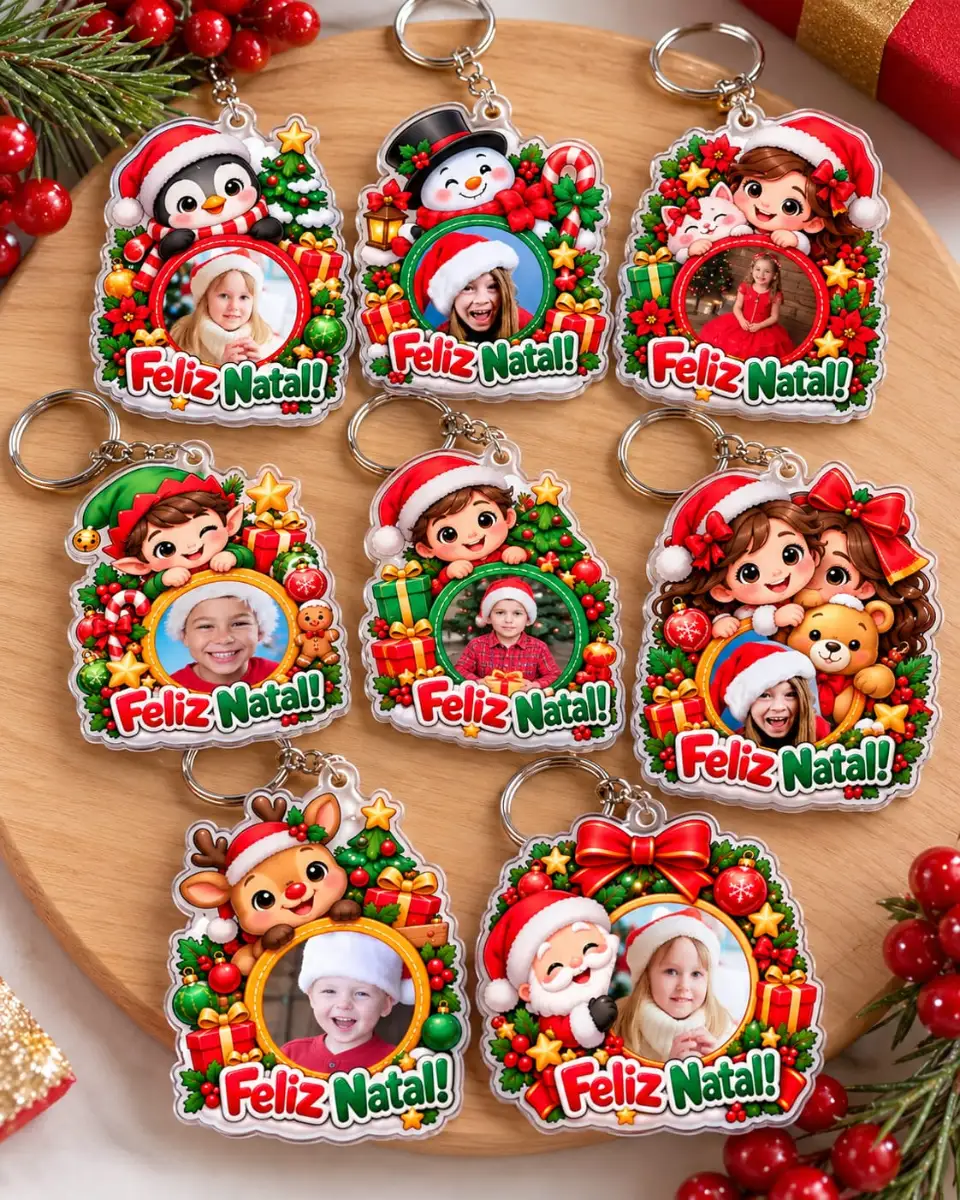 Chaveiros de Natal com foto — Datas comemorativas para Todas as séries: Material de chaveiros de Natal com foto, em PDF,…