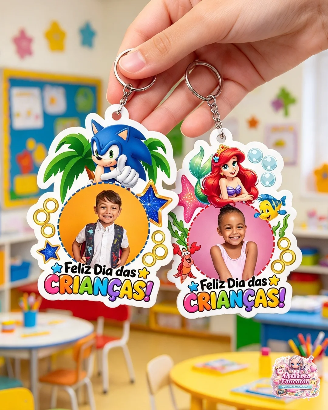CHAVEIROS DIA DAS CRIANÇAS - PERSONAGENS INFANTIS — amostra 2: Uma lembrancinha linda e divertida para deixar o Dia das…