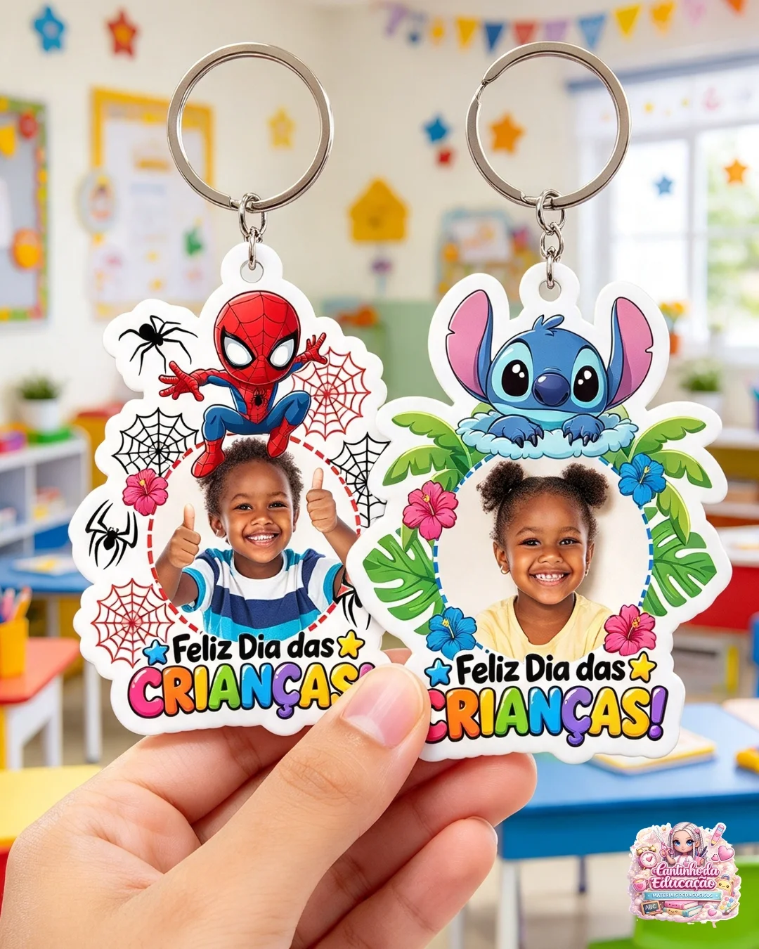 CHAVEIROS DIA DAS CRIANÇAS - PERSONAGENS INFANTIS — amostra 4: Uma lembrancinha linda e divertida para deixar o Dia das…