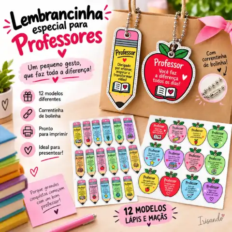 🎁 CHAVEIROS PARA PROFESSORES – 22 MODELOS PARA HOMENAGEAR COM CARINHO — amostra 1: Prepare uma lembrancinha especial para…