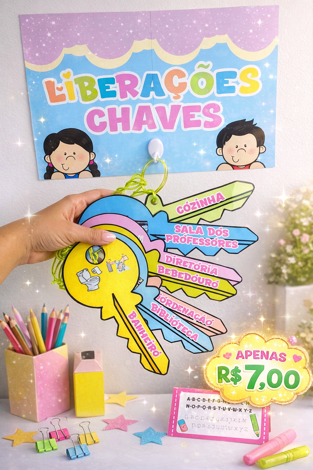 Chaves de liberação: atividade interativa | Educação Infantil — amostra 1: O que vem no material