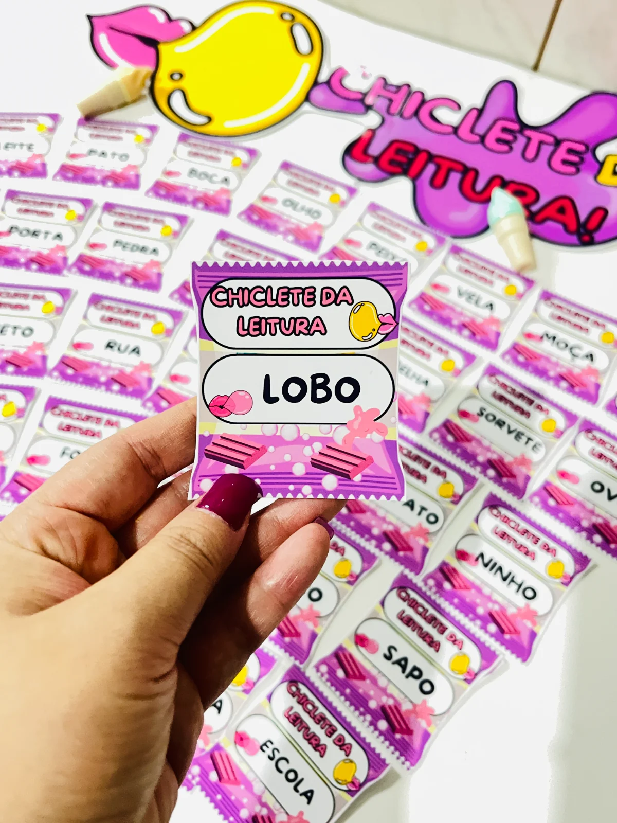 Chiclete da Leitura - Recurso de Alfabetização — amostra 3: Apresentamos o Chiclete da Leitura : um arquivo especial com 30…
