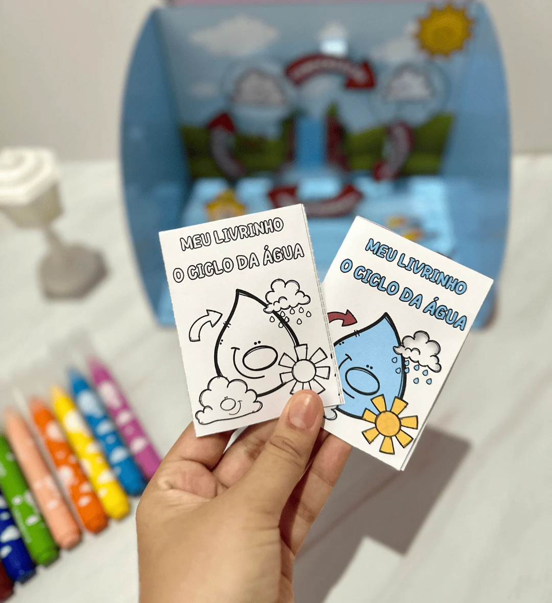 Ciclo da Água: Recurso 3D e Livrinho em PDF para Imprimir — amostra 5: Explore o ciclo da água com um recurso 3D e um…