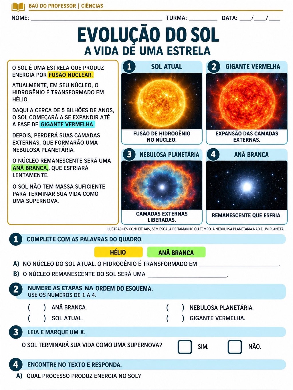 Ciências 9º Ano: Atividades Adaptadas para AEE em PDF — 66 Páginas — amostra 4: Caderno de Ciências com 66 páginas de…