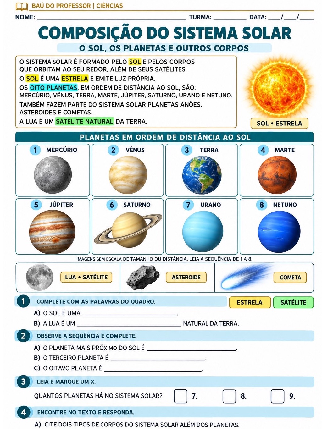Ciências 9º Ano: Atividades Adaptadas para AEE em PDF — 66 Páginas — amostra 5: Caderno de Ciências com 66 páginas de…