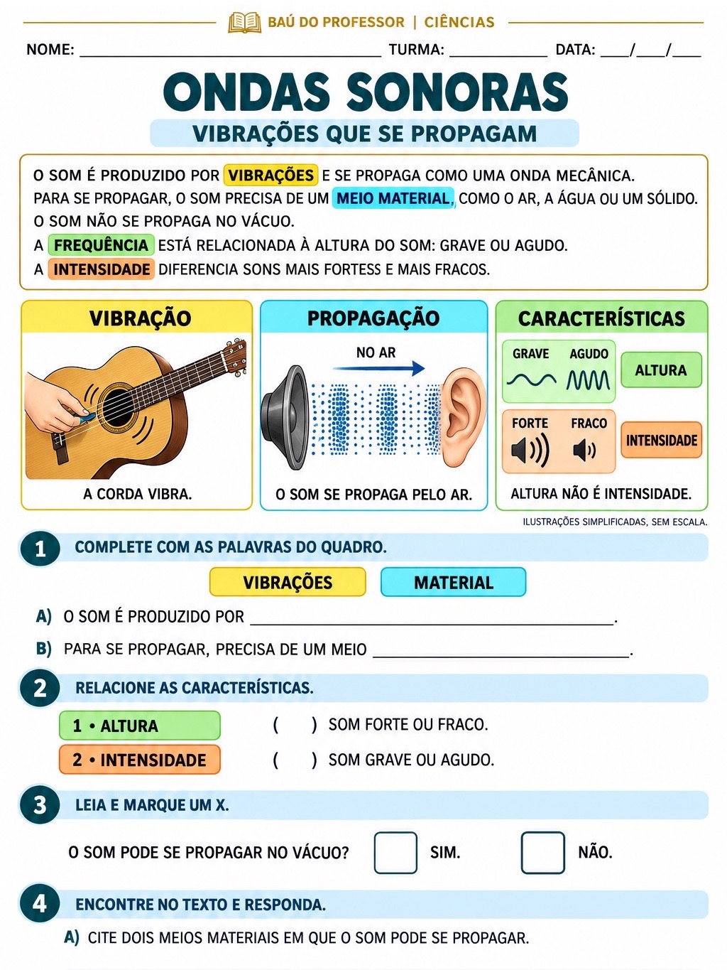Ciências 9º Ano: Atividades Adaptadas para AEE em PDF — 66 Páginas — amostra 6: Caderno de Ciências com 66 páginas de…
