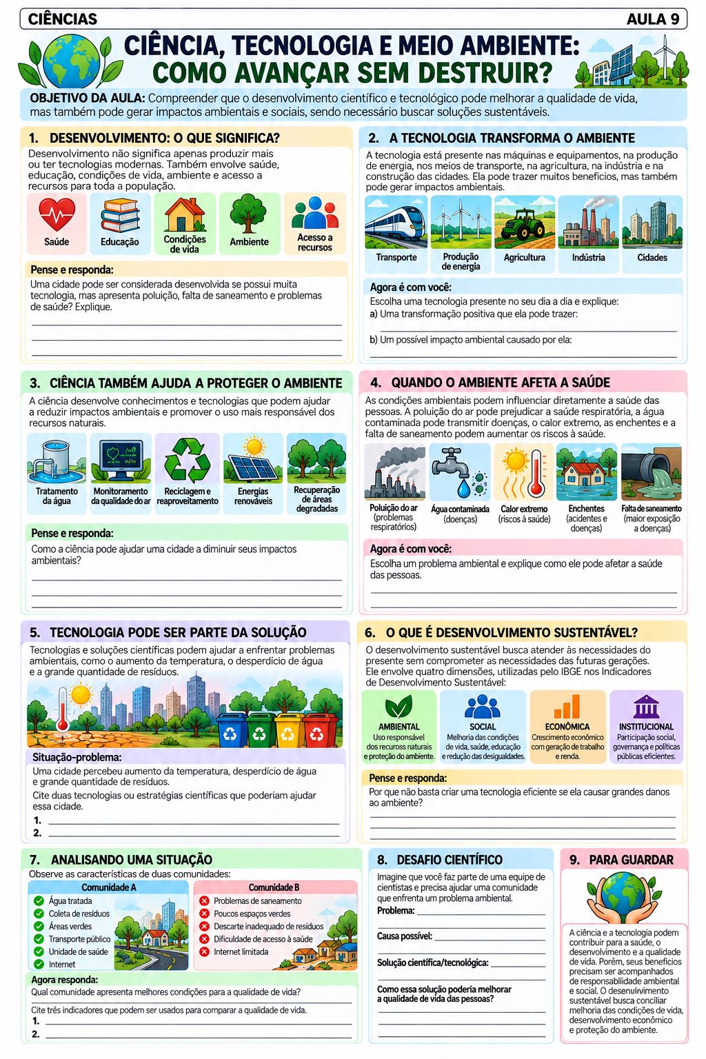 Ciências: Sequência Didática com 10 Aulas para Imprimir — amostra 2: Sequência didática de Ciências com 10 aulas sobre…