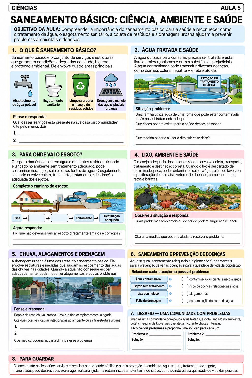 Ciências: Sequência Didática com 10 Aulas para Imprimir — amostra 7: Sequência didática de Ciências com 10 aulas sobre…
