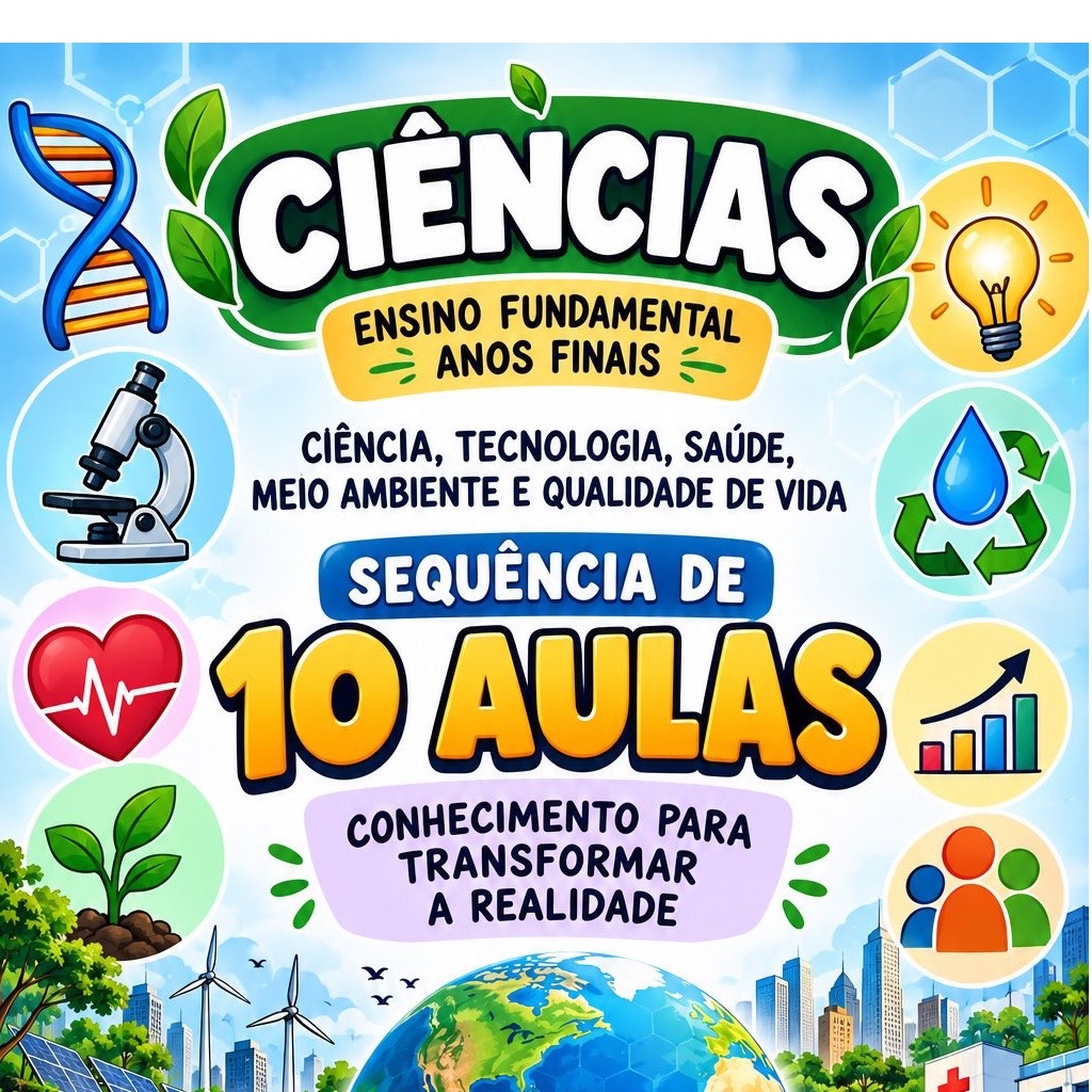 Ciências: Sequência Didática com 10 Aulas para Imprimir — capa do material