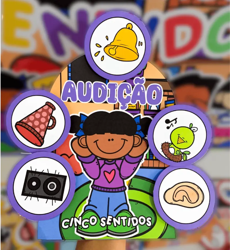 Cinco Sentidos: Kit em PDF para Educação Infantil — amostra 6: Trabalhe os cinco sentidos na Educação Infantil com um kit…