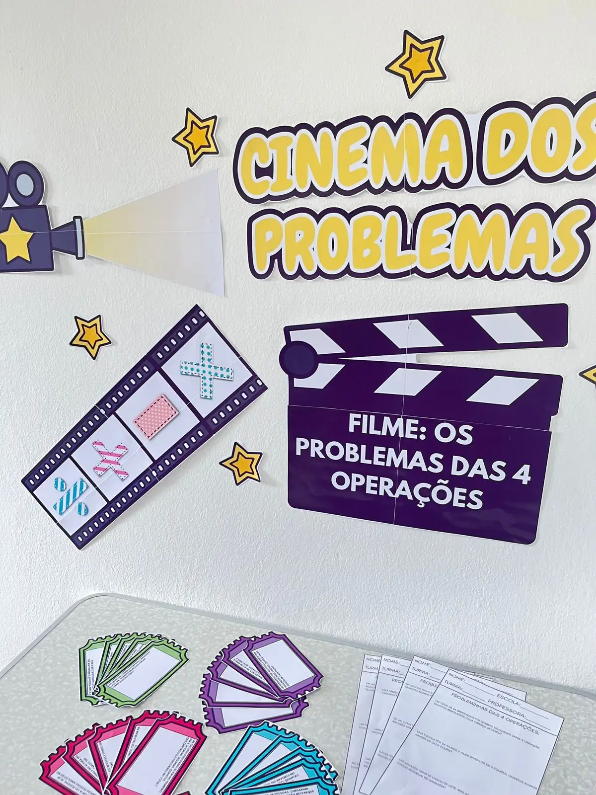 Cinema dos Problemas: Atividades com as 4 Operações Matemáticas — amostra 5: Material com 40 problemas matemáticos…