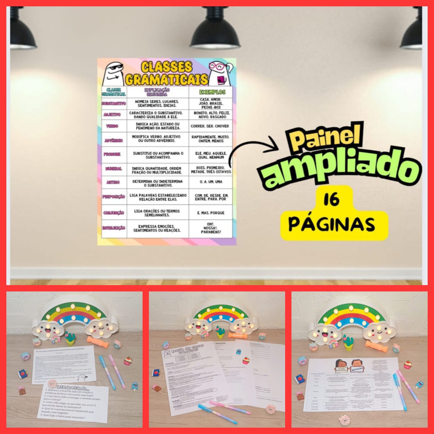 Classes gramaticais: revisão – PDF para Imprimir — amostra 1: O que vem no material