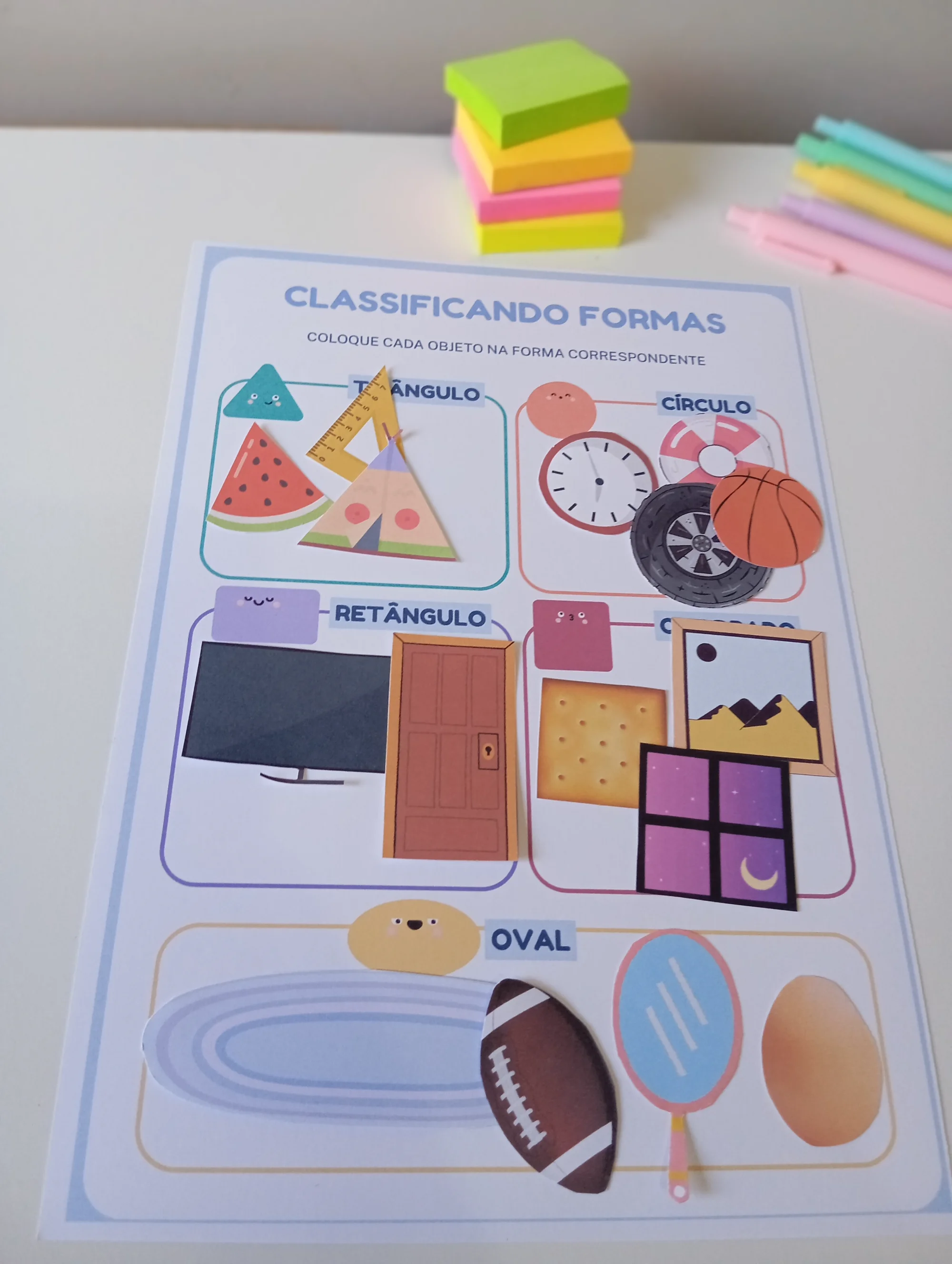 Classificando Formas Geométricas 🔶⬛ – Educação Infantil | BNCC — amostra 3: Apostila de Atividades – Educação Infantil |…