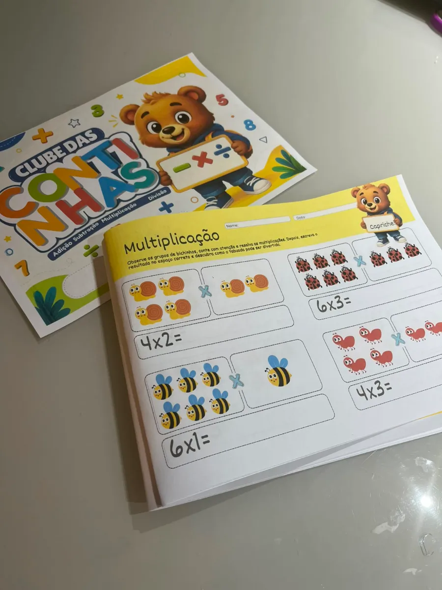 CLUBE CONTINHAS- Material lúdico para crianças do 1º/ 2º ano — amostra 2: Material pensado para criança a praticar adição,…