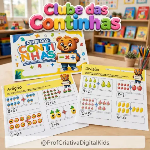 Clube das Continhas - Matemática 1° e 2° anos — capa do material