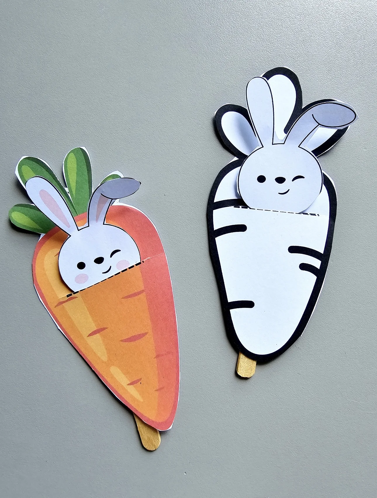 Coelho saindo da cenoura — amostra 2: Arquivo com recurso pedagógico em formato de cenoura com coelhinho 🐰🥕 Material…