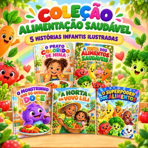 🌈🥕Coleção Alimentação Saudável 🍎📚 — capa do material
