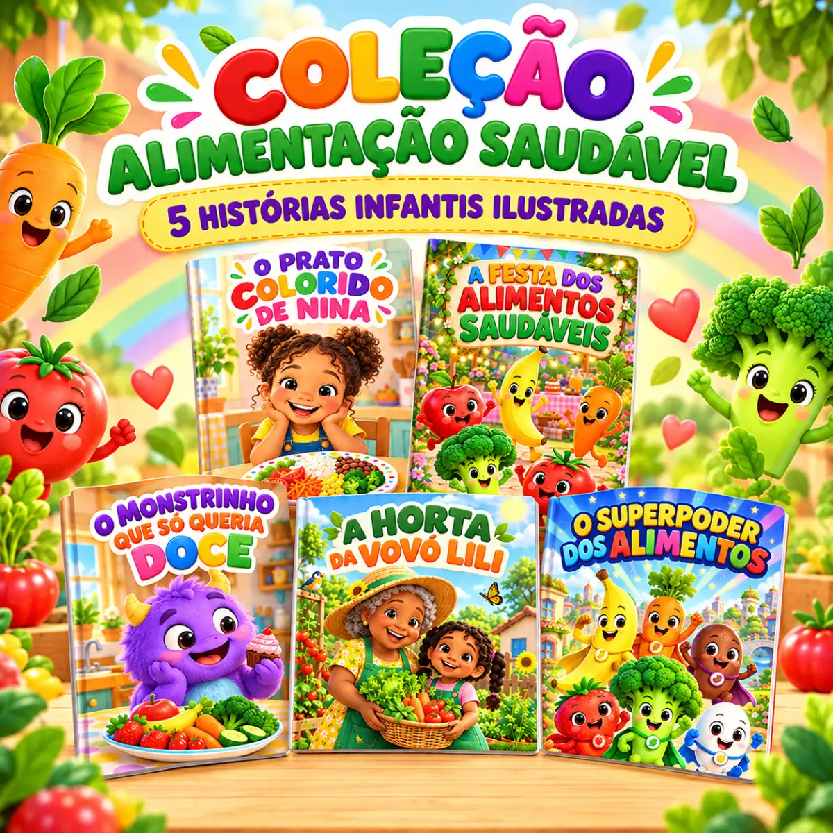 🌈🥕Coleção Alimentação Saudável 🍎📚 — Atividades para Educação Infantil: 🌈🥕 Uma coleção deliciosa para aprender brincando