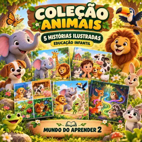🐘🦁 COLEÇÃO ANIMAIS 🐸🦋 — capa do material