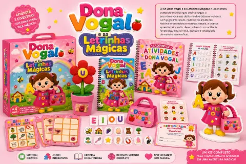 Coleção de Atividades Dona Vogal - Educação Infantil — capa do material