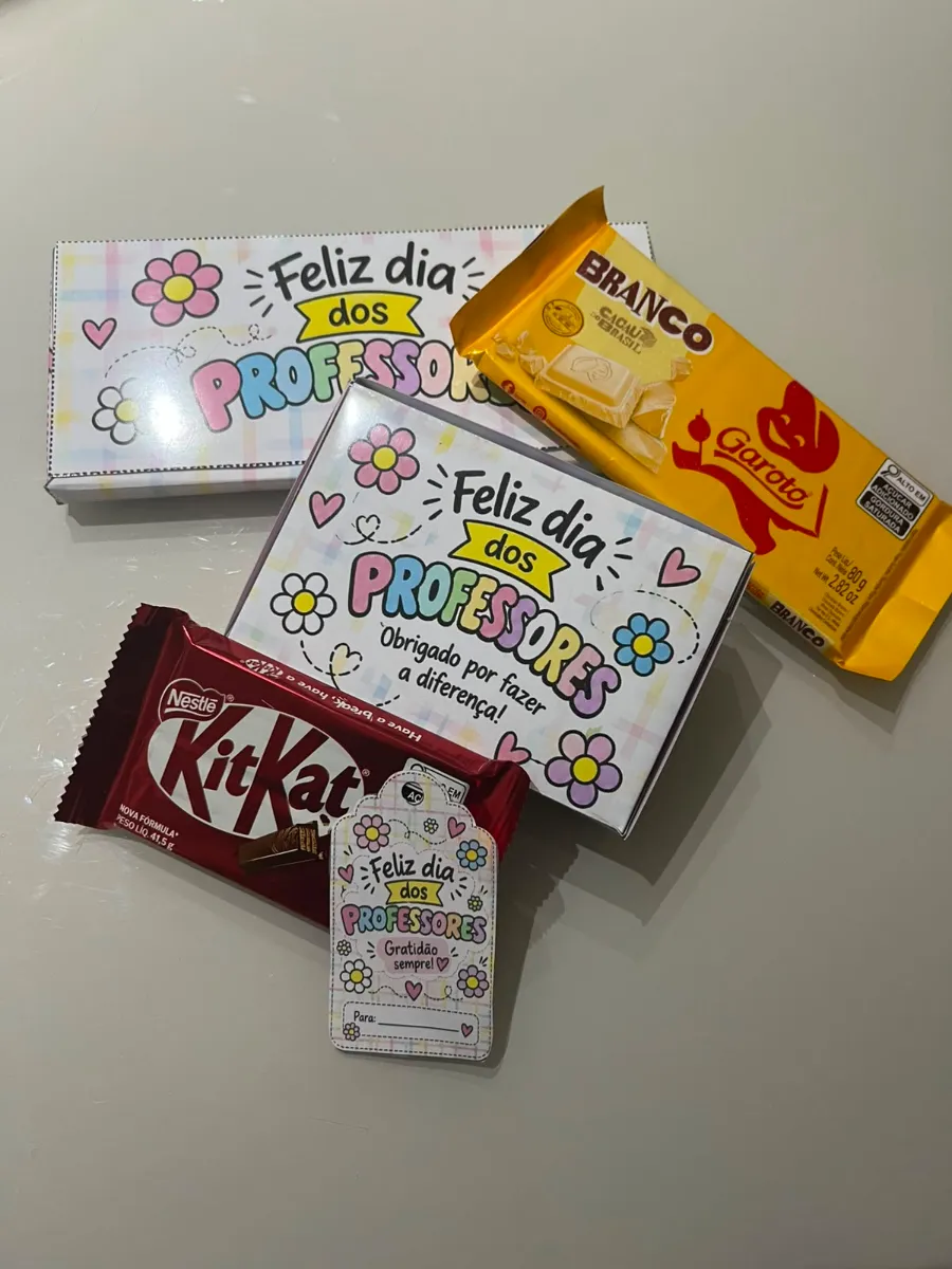 🎁🍫 COLEÇÃO MIMO DE PROFESSOR – DIA DOS PROFESSORES 🍫💕 — amostra 3: Uma lembrancinha delicada, criativa e cheia de…