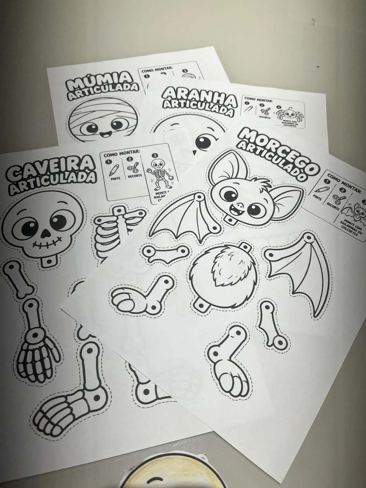 Coleção Monstrinhos Articulados Halloween — amostra 5: 🎃 Coleção Monstrinhos Articulados Halloween