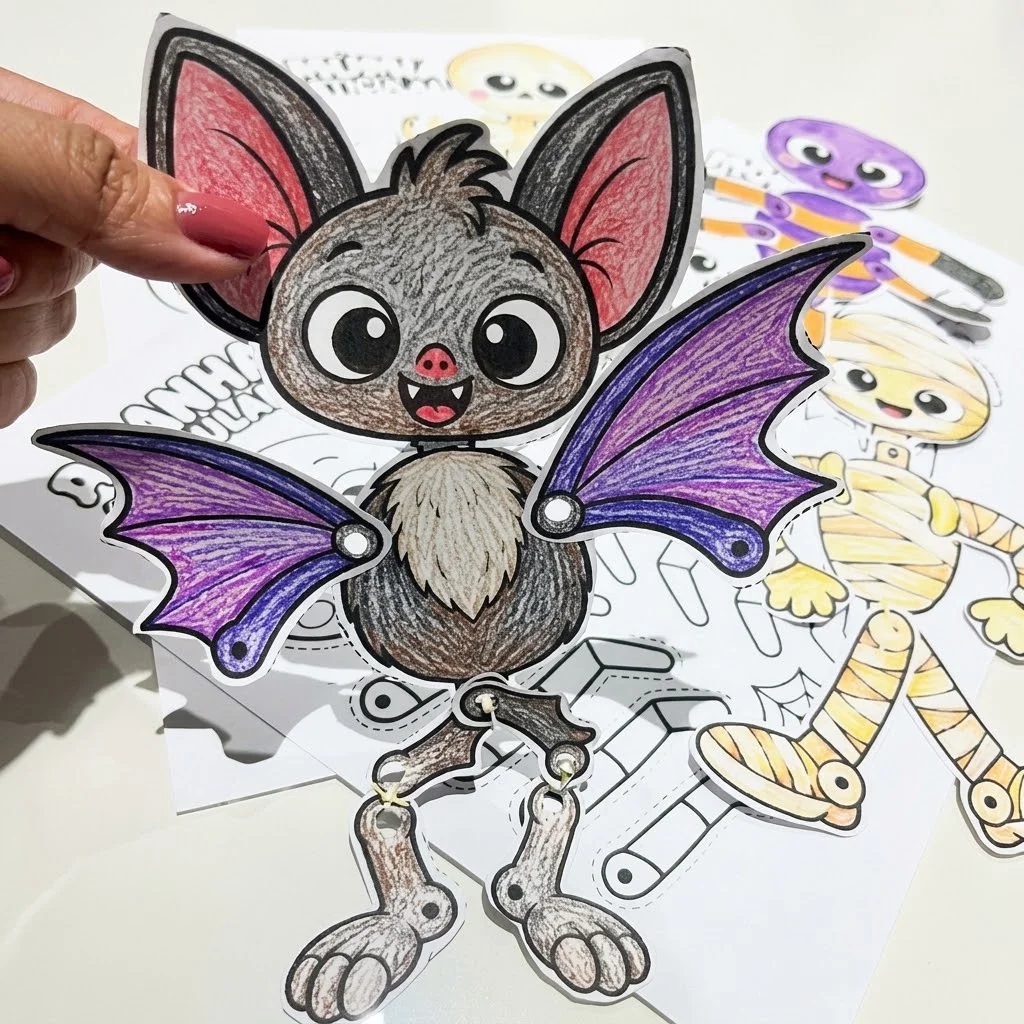 Coleção Monstrinhos Articulados para Montar e Colorir — amostra 1: ✨ O QUE A COLEÇÃO INCLUI?