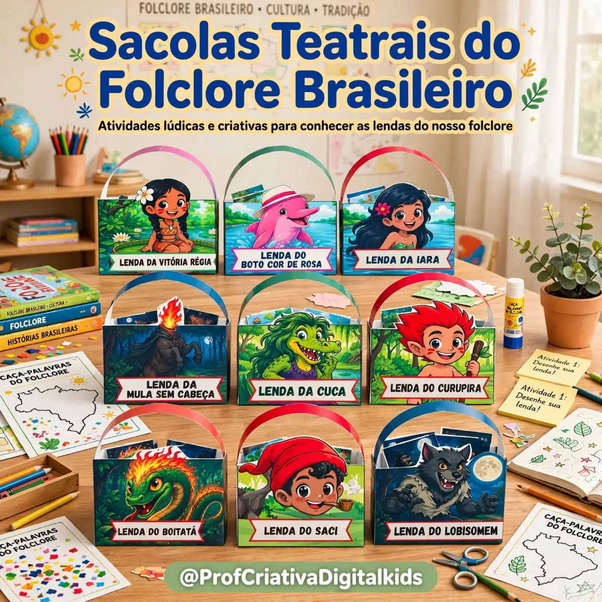 Coleção Sacolas Teatrais do Folclore Brasileiro — Datas comemorativas para Educação Infantil: Transforme o aprendizado…