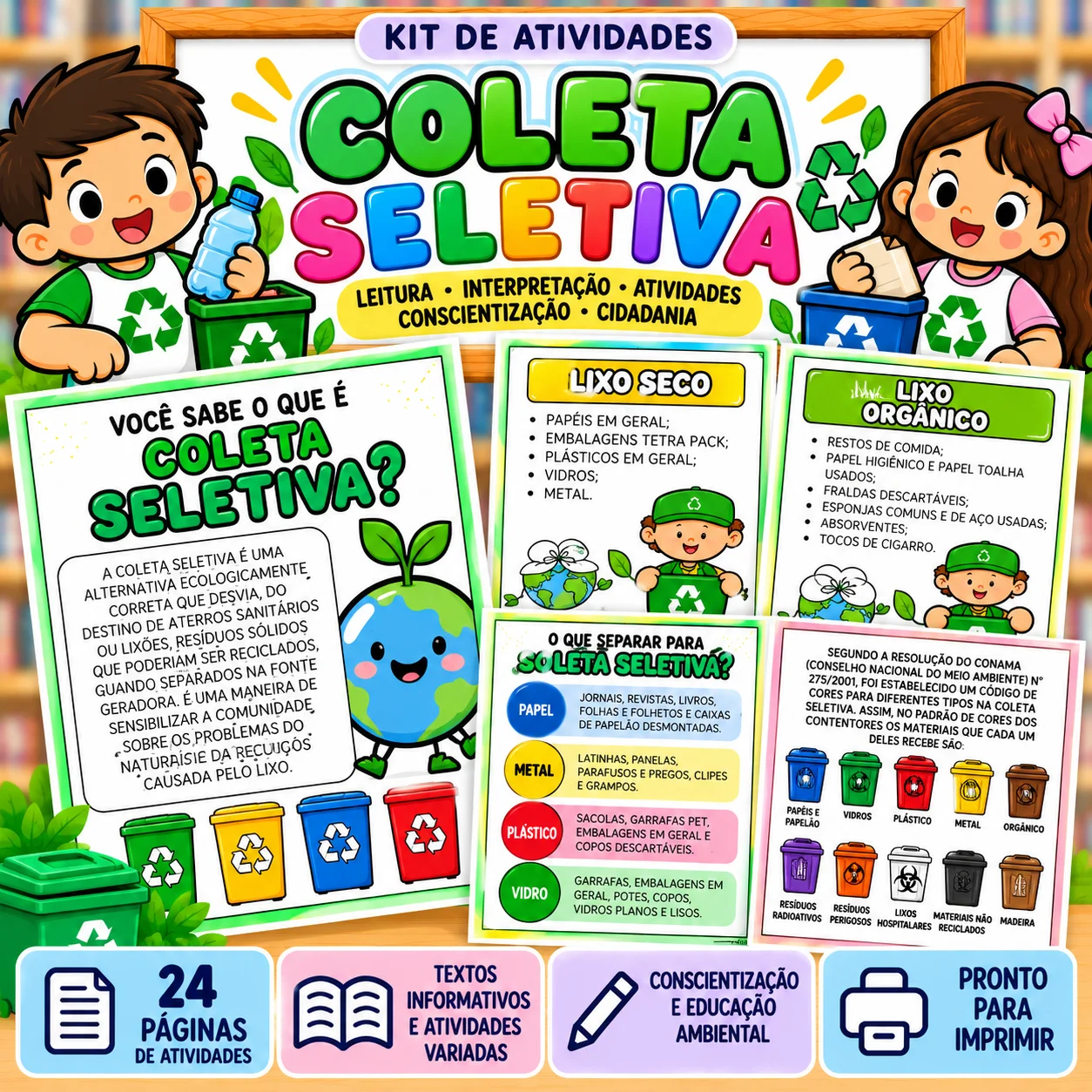 Coleta Seletiva | Leitura e Painel Visual — capa do material