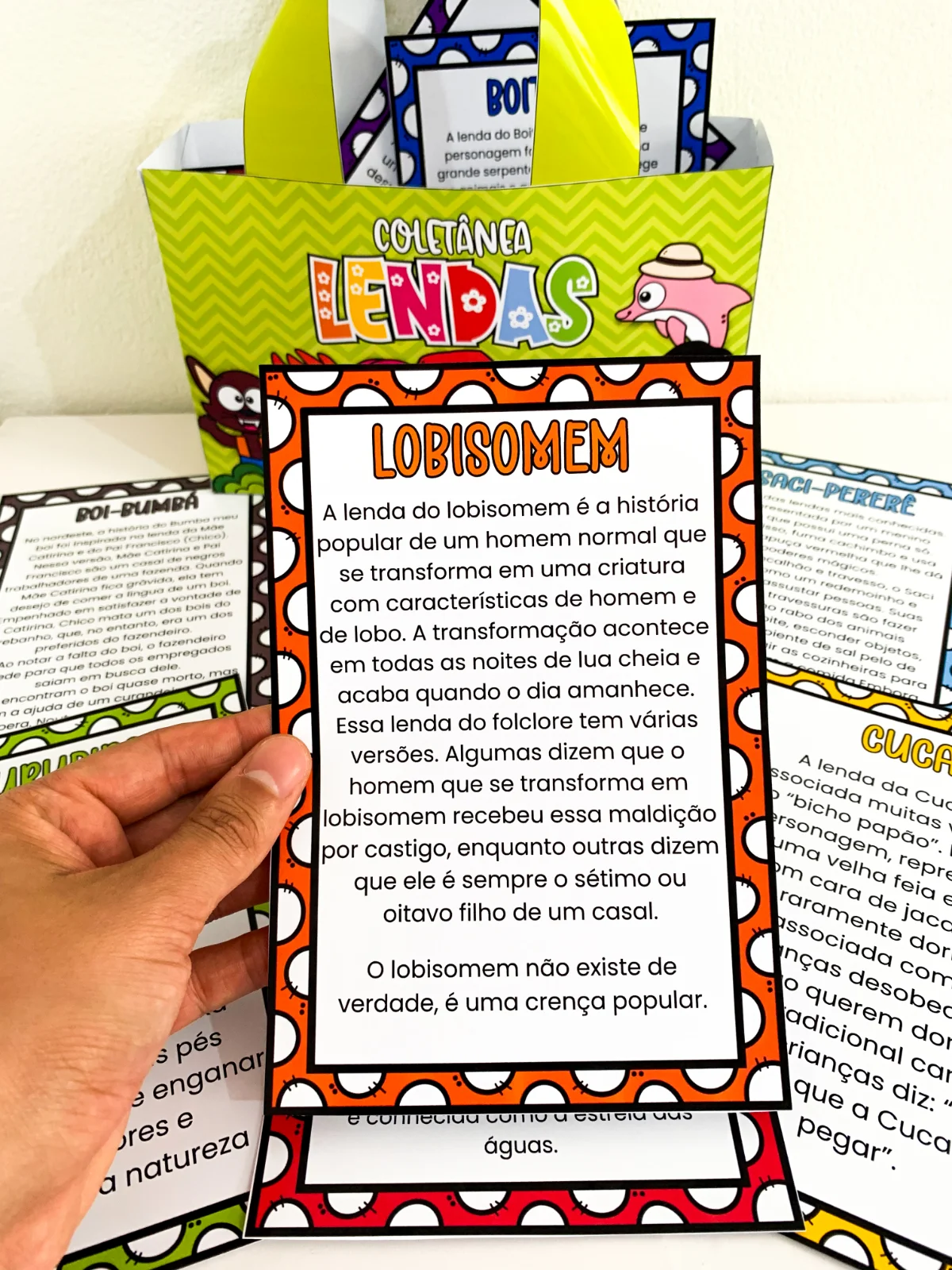 Coletânea de Lendas Folclóricas – Uma Sacola Cheia de Histórias — amostra 1: O que vem no material