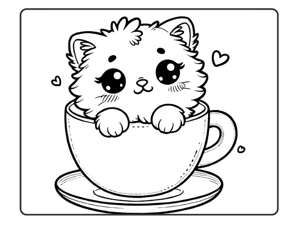 🐱💕 COLORINDO COM GATINHOS — MUITA FOFURA EM CADA PÁGINA! — amostra 2: O Colorindo com Gatinhos reúne desenhos superfofos…