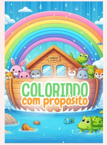 Colorindo com Propósito - Atividades Bíblicas para colorir 4 a 10 anos — capa do material
